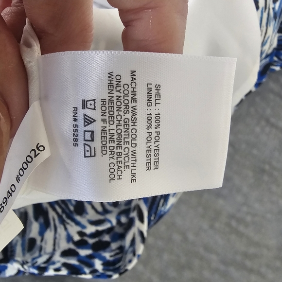 Express Blue & White Dress - Women's Size XS - Picture 3 of 3